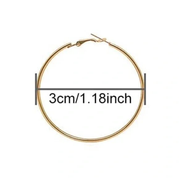 Upcycled Silver LV Louis Vuitton Stamped Charm 30mm Hoop Earrings - Picture 10 of 12